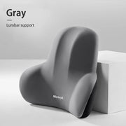 Universal Memory-Foam Car Neck Pillow and Lumbar Support Cushion Set