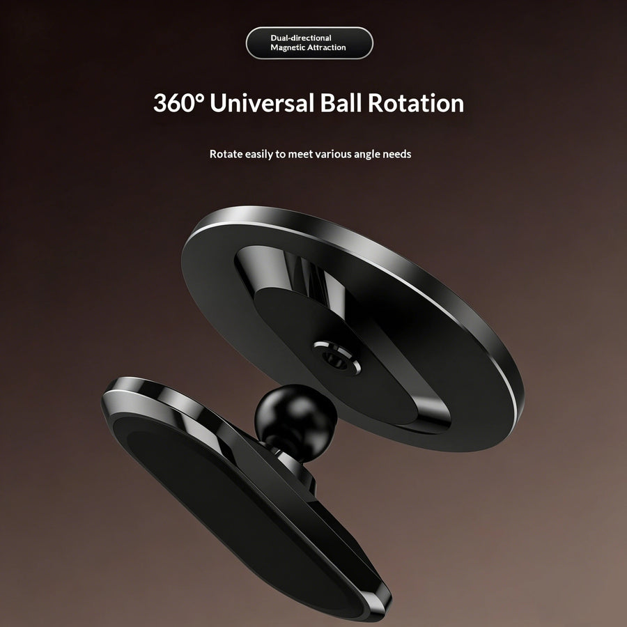 Magnetic Car Phone Mount 360° Rotatable Sticky Phone Holder Strong Magnet Metal Car Navigation Bracket