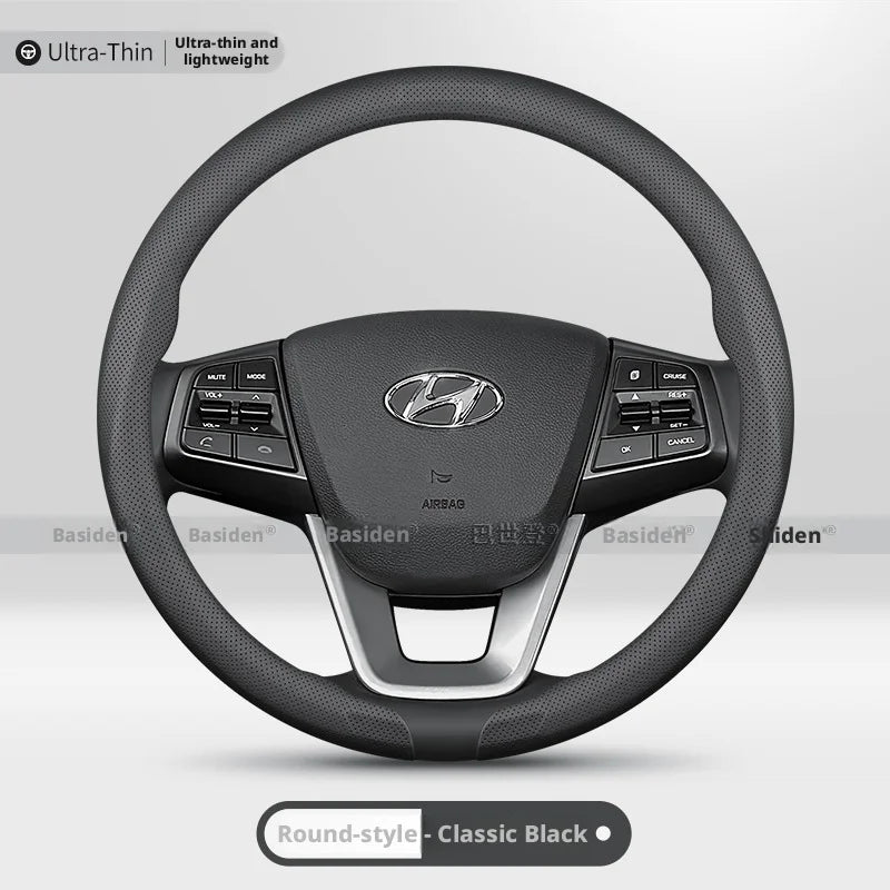 37-38CM Steering Wheel Cover for Hyundai Avante Grandeur Palisade Santa Fe Sonata