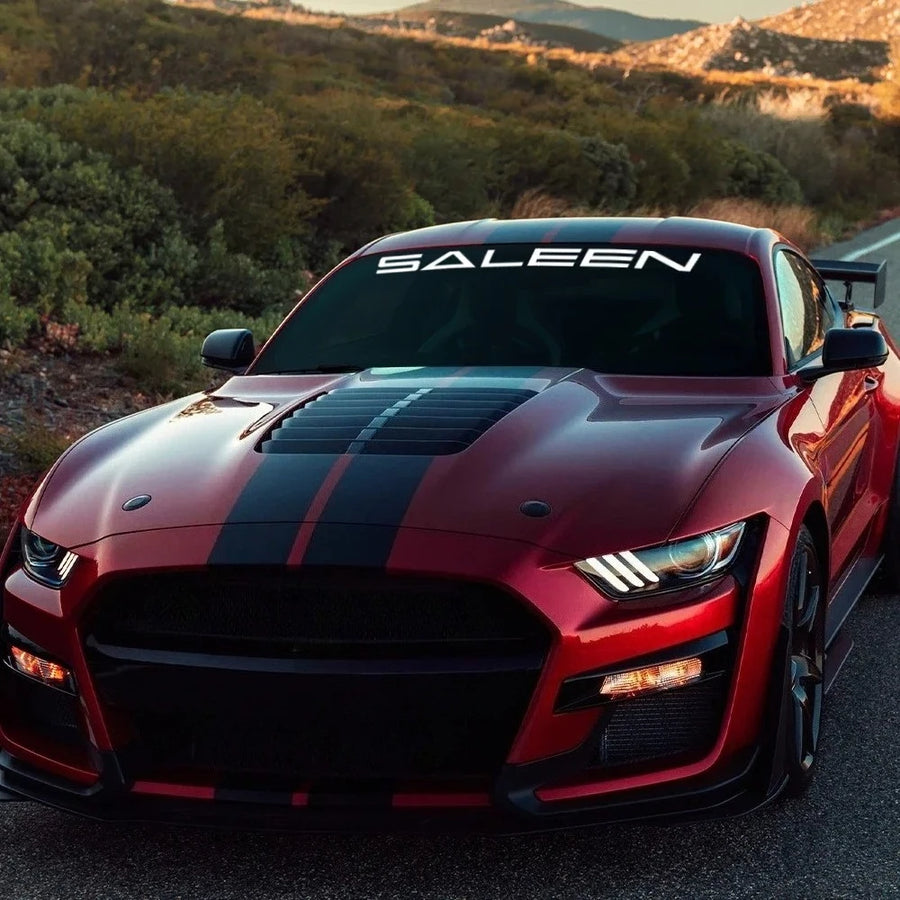 SALEEN Windshield Vinyl Decal for Ford Mustang – 100 × 7.5 cm