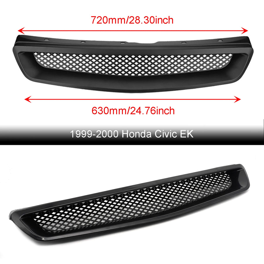 Black Front Grille for Honda Civic EK EJ 1996-2003