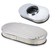 15 x 2-Inch Oval Aluminum Air Cleaner with Washable Filter