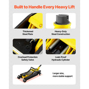 2.5-Ton Low-Profile Hydraulic Floor Jack with Single-Piston Quick Lift