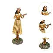 Hawaiian Hula Girl Dashboard Doll with Ukulele