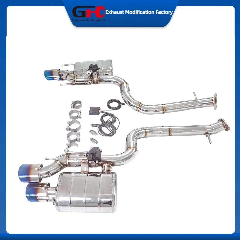 304 Stainless Steel Valved Cat-Back Exhaust System for Lexus GS F RC F 2014-2024