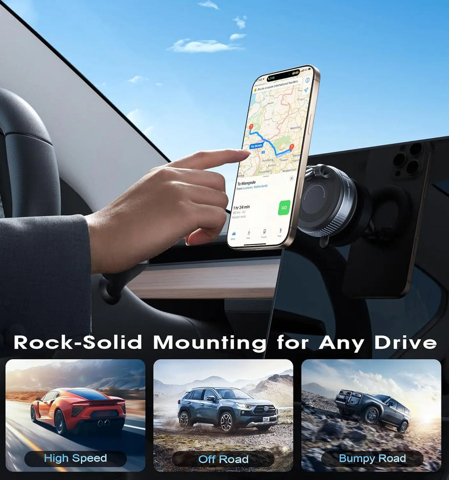 Magnetic Dashboard/Windshield Phone Mount with 360° Rotation