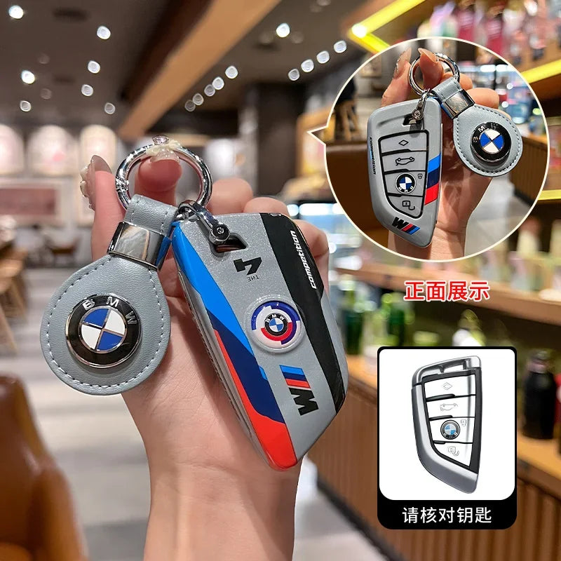 Zinc Alloy and Silicone Car Key Case Cover for BMW