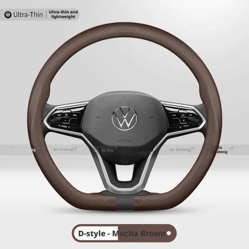 Perforated Steering Wheel Cover for Volkswagen VW Golf Tiguan Polo T-Roc T-Cross ID.3 ID.4
