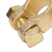 Brass Quick-Release Battery Terminal Clamps - Positive and Negative Pair