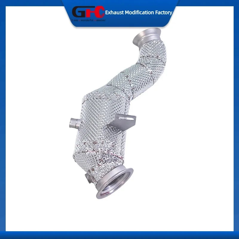 304 Stainless Steel 200-Cell Catted Downpipe for Mercedes-Benz C200/C250/C300 W205 2.0T 2014-2018