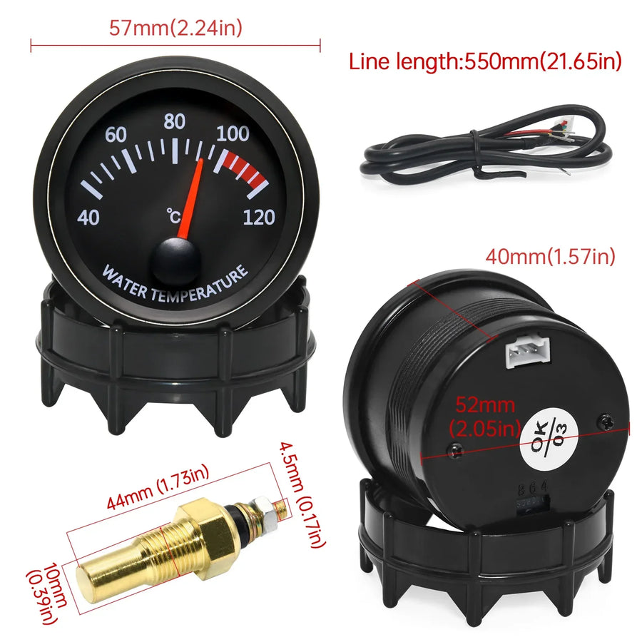 52mm Air/Fuel Ratio, Water Temperature, Oil Temperature and More Automotive Gauge