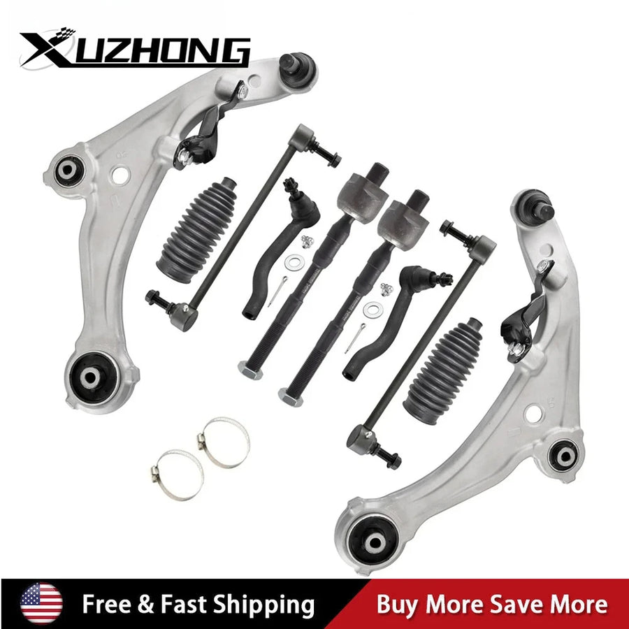 Front Lower Control Arm Ball Joints Tie Rod Sway Bar for 2007-2013 Nissan Altima