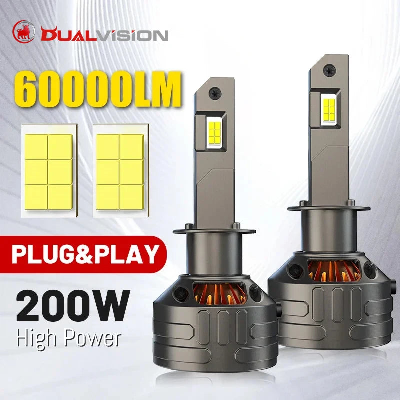 2-Piece H1/H4/H7/H11/9005/9006 LED Headlight Bulb – 6000K, CANBUS