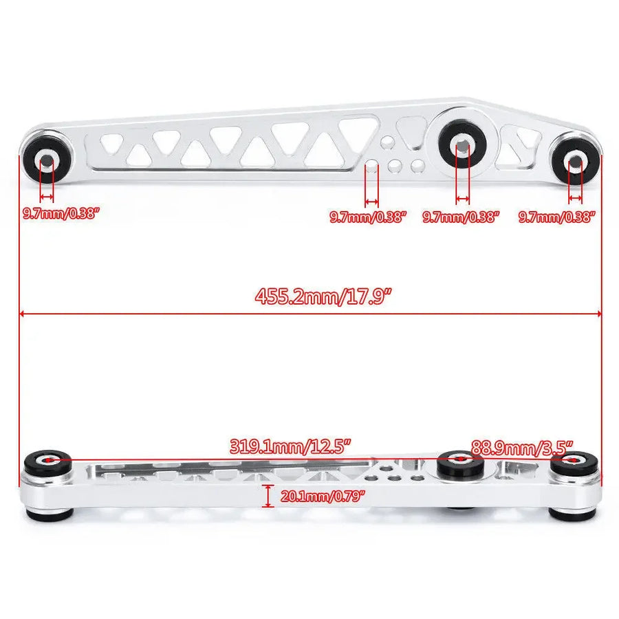 For 1996-2000 Honda Civic HX Coupe 2D 1.6L EK Rear Lower Control Arm Subframe Brace Tie Bar Kit