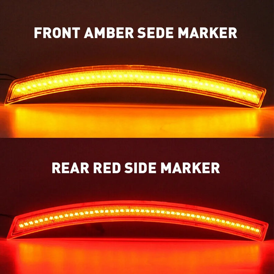 4-Piece Smoked LED Side Marker Lights for Chevrolet Corvette C7 2014-2019