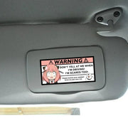 Anime Warning Vinyl Car Decal