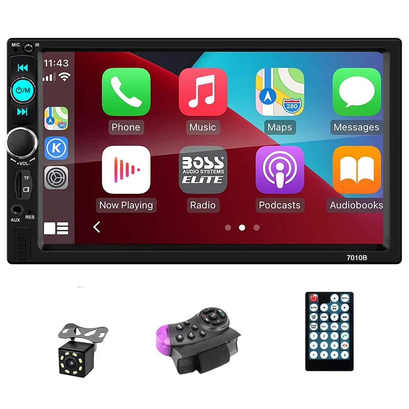 7-Inch 2-DIN Bluetooth Touchscreen Car Stereo