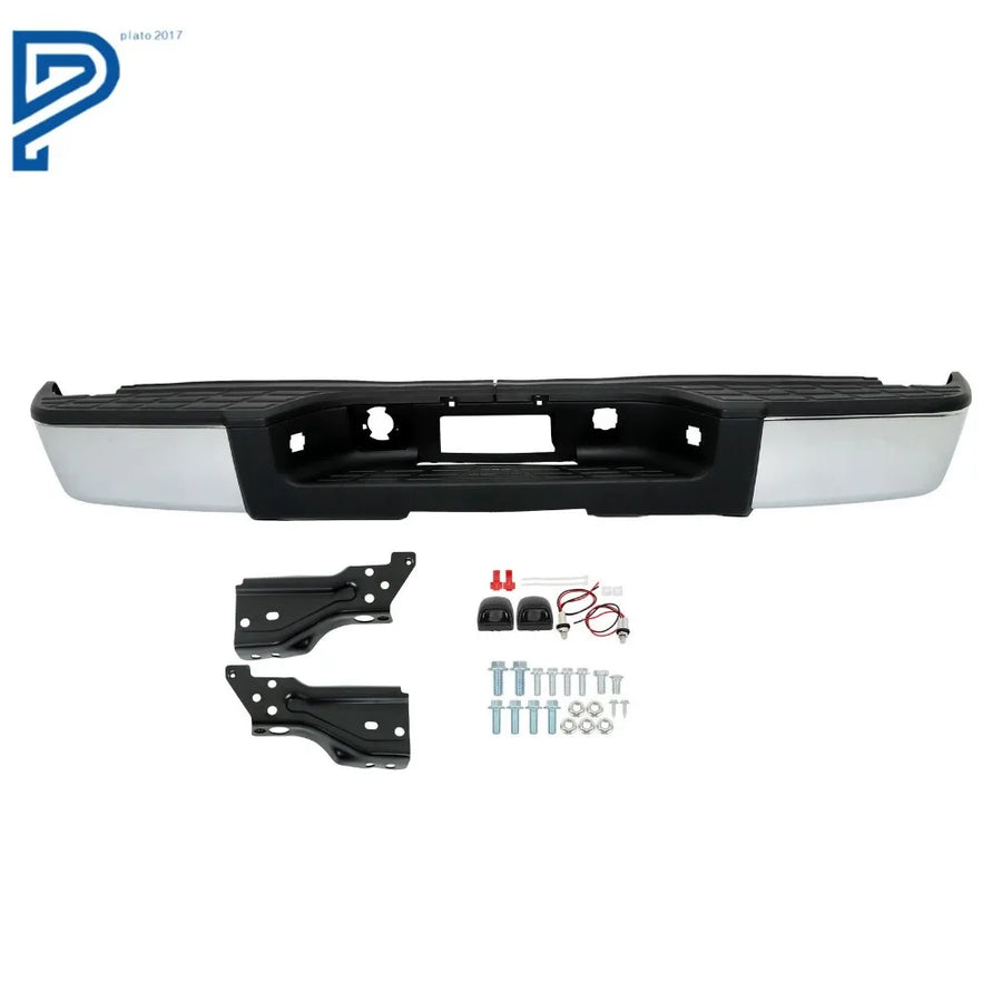 Chrome Rear Bumper Assembly for 2007–2013 Chevrolet Silverado/GMC Sierra 1500