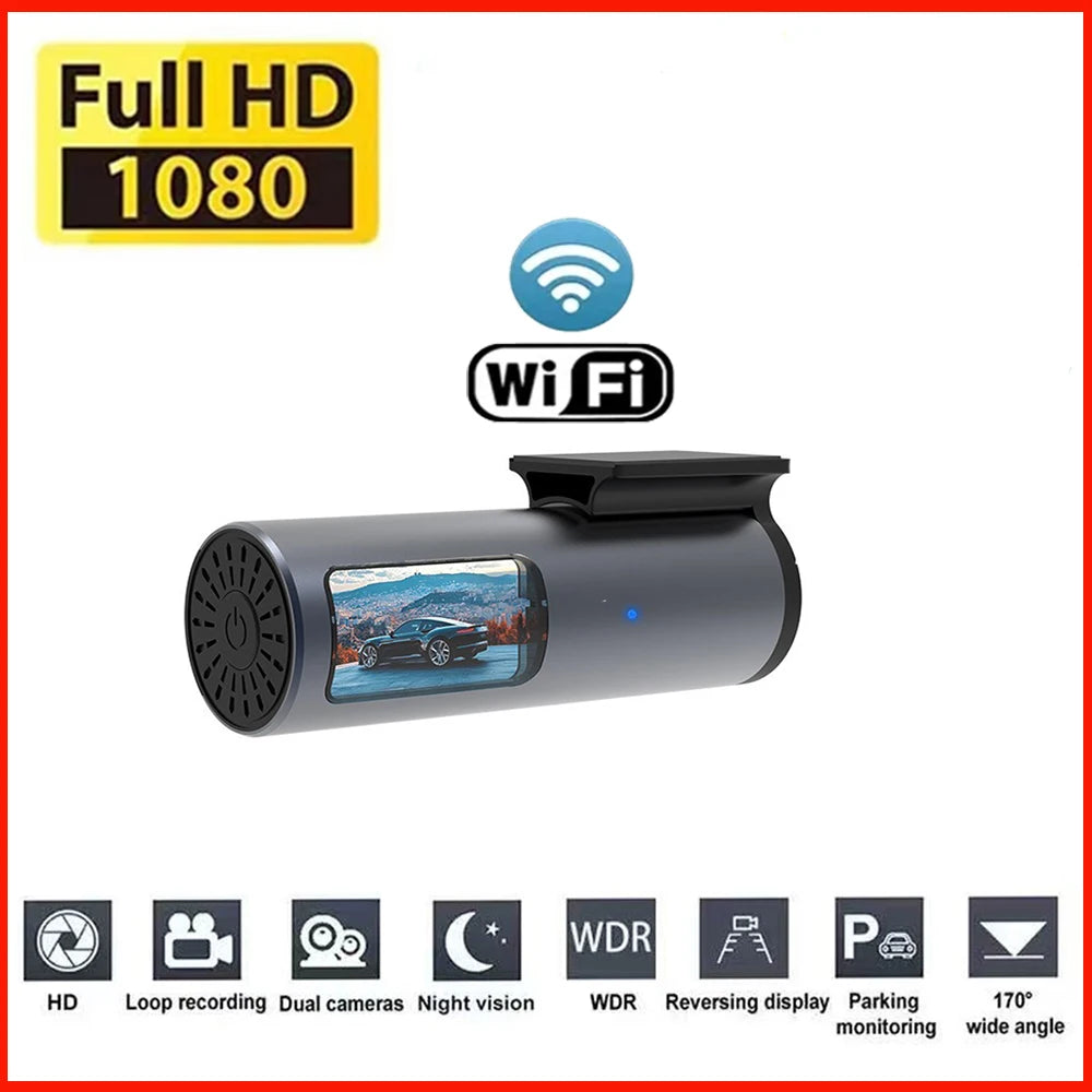 1080P Dual Dash Cam with Wi-Fi App Control