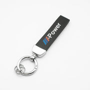 Metal and Leather Automotive Keychain – Multiple Designs