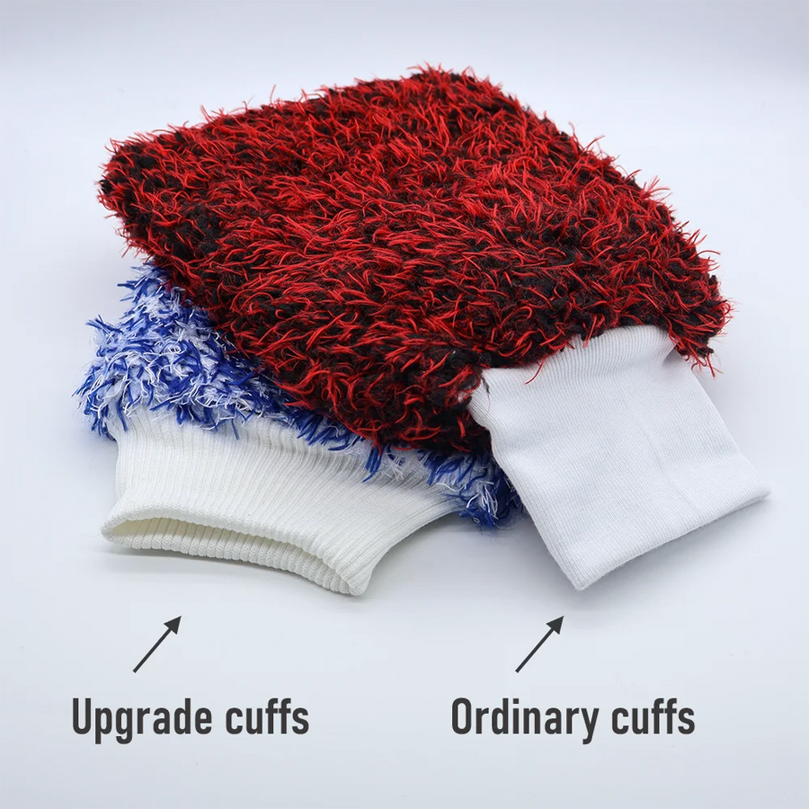 Dual-Sided Microfiber Car Wash Mitts - Color Options