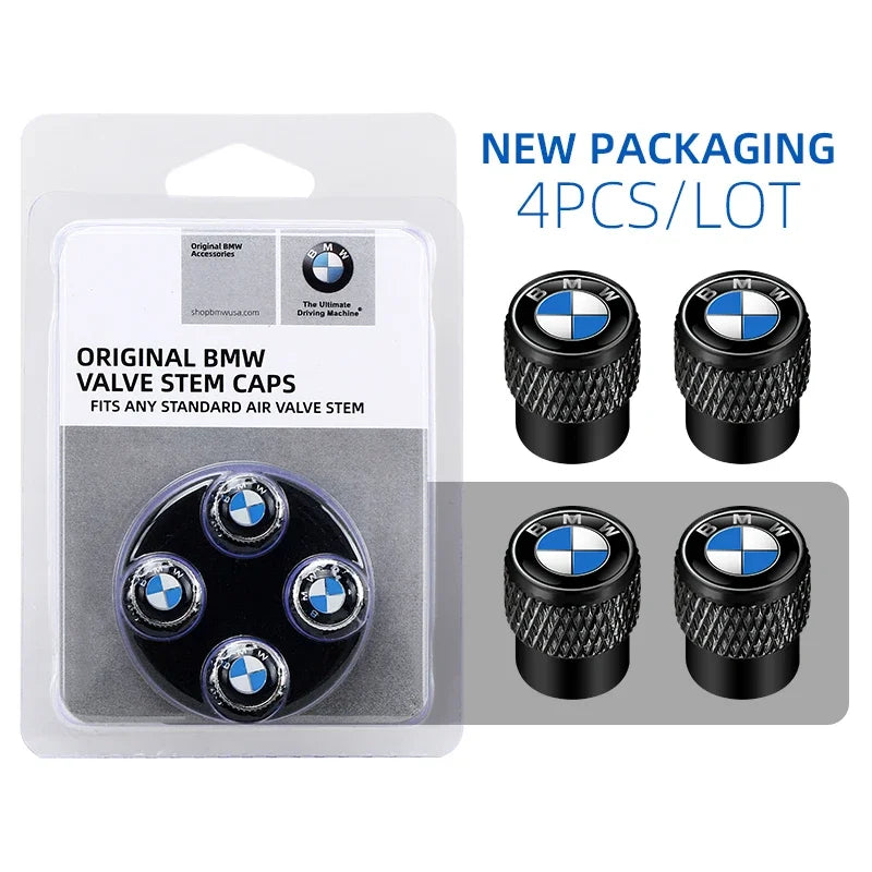 BMW M 50th-Style Aluminum Tire Valve Caps – 4-Piece Set