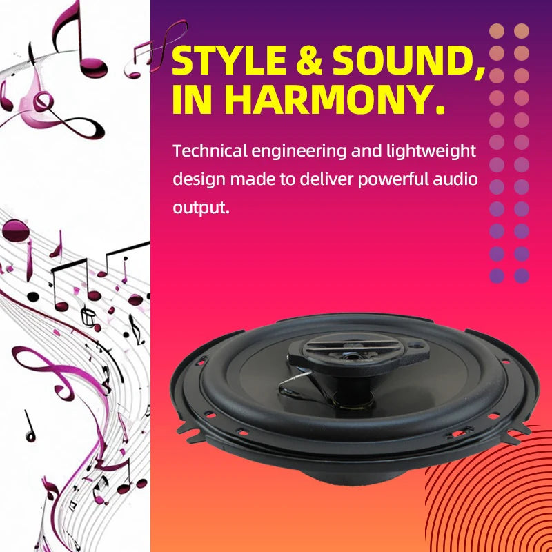 6-Inch 320W 3-Way Coaxial Car Speakers