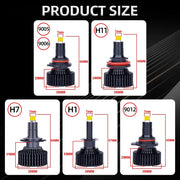 2-Piece H1/H7/H11/9005/9006/9012 LED Headlight Bulb – 6000K, CANBUS