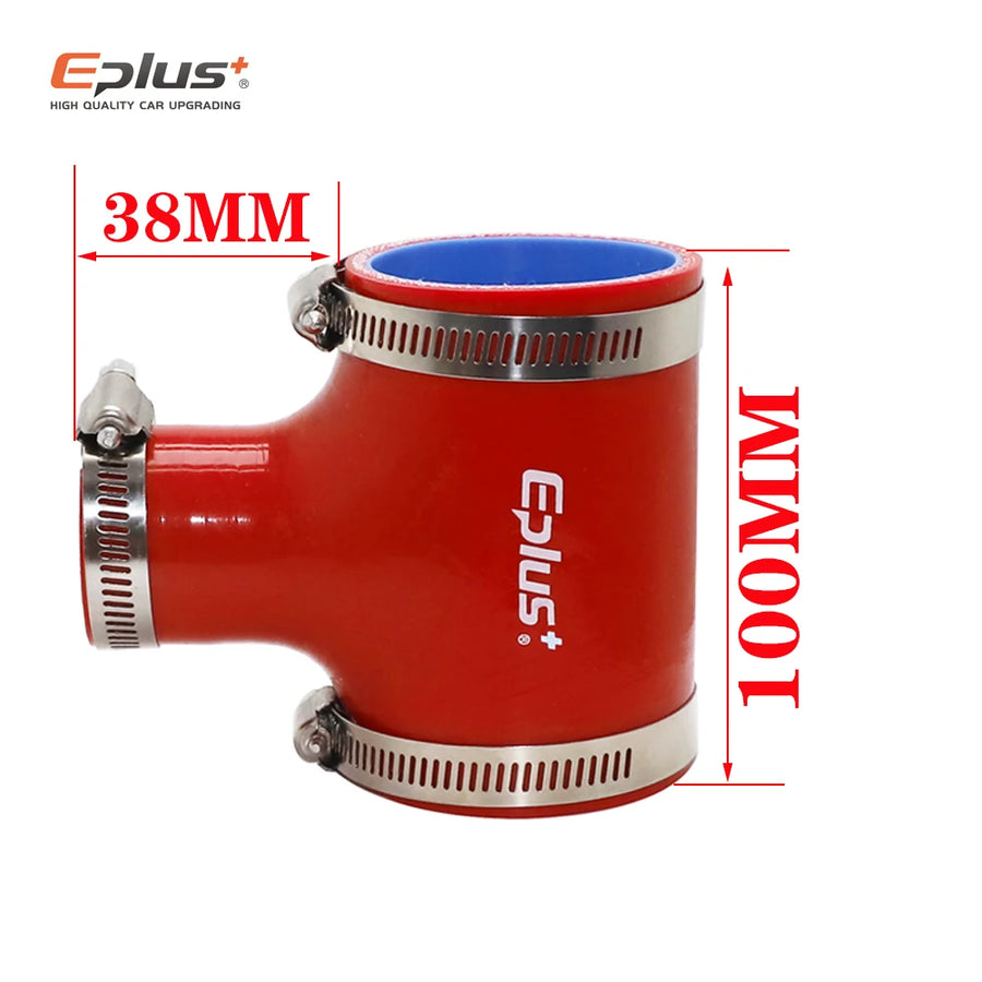 Universal T-Shaped 3-Way Silicone Hose Coupler, 45-76mm