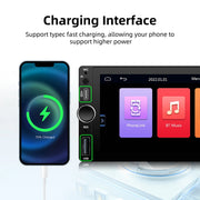 6.86-Inch 1-DIN Wireless CarPlay and Android Auto Car Stereo with USB