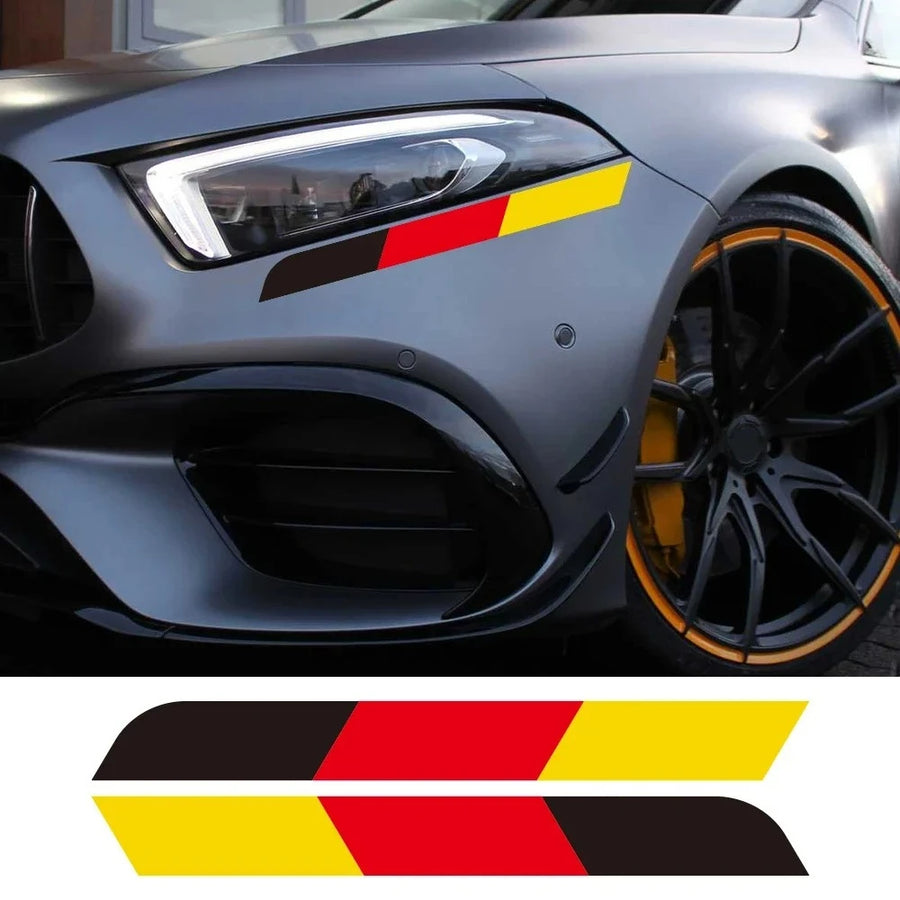 German Tricolor Door Stripe Decals – 1 or 2 Pairs