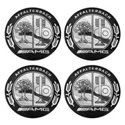 4-Piece 56 mm Wheel Center Cap Emblem Decal Set