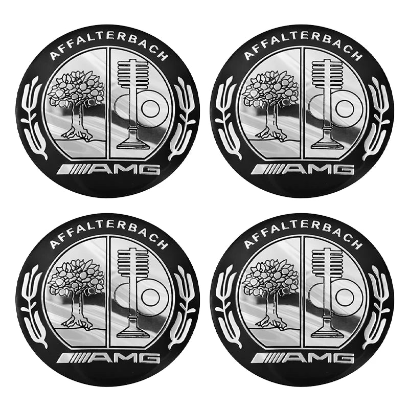 4-Piece 56 mm Wheel Center Cap Emblem Decal Set