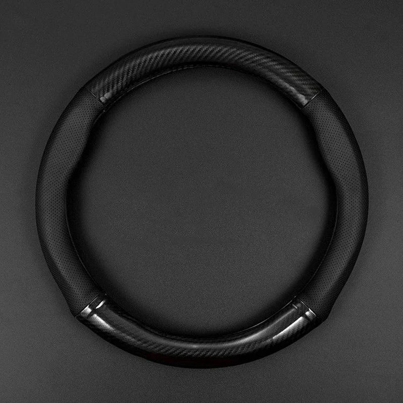 Hand-Stitch Steering Wheel Cover – 38 cm, O/D-Shaped Options