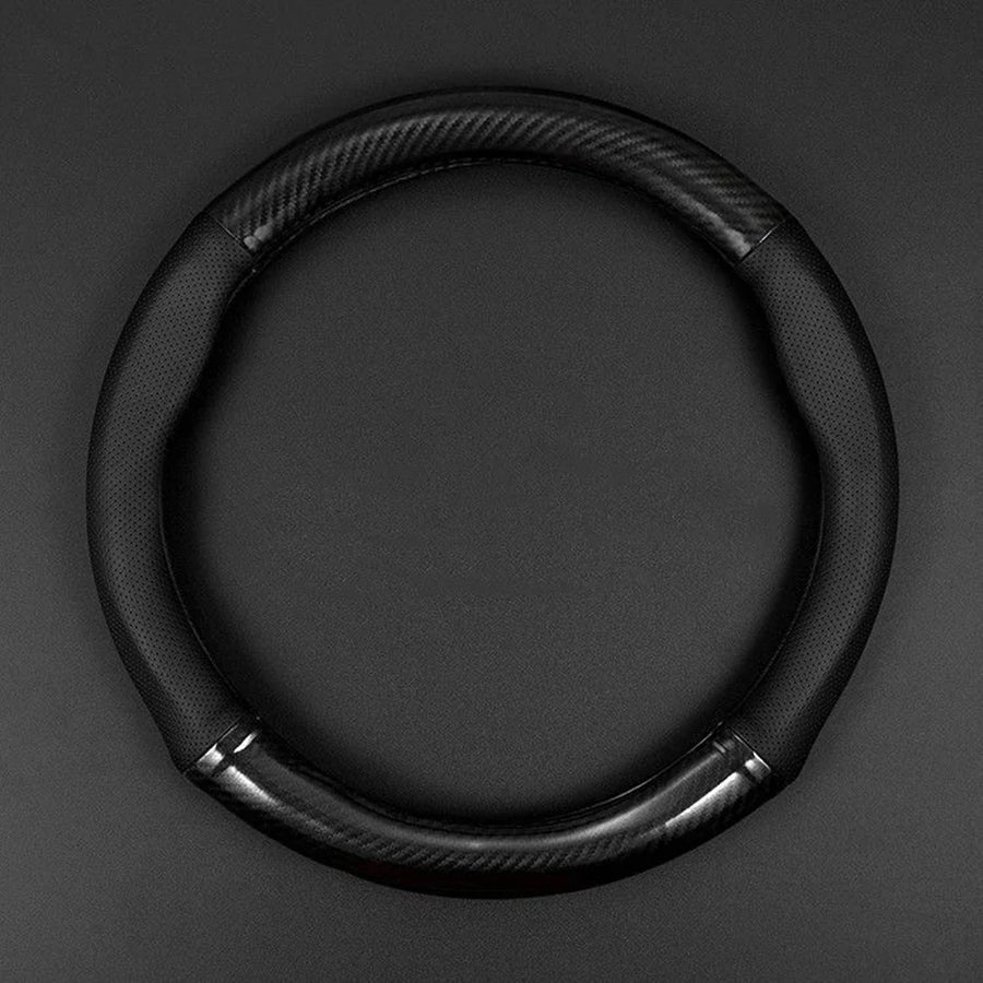 Hand-Stitch Steering Wheel Cover – 38 cm, O/D-Shaped Options