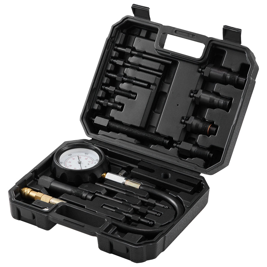 18-Piece Engine Compression Tester Kit for Gasoline or Diesel Engines
