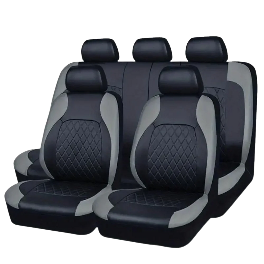 9-Piece Universal Car Seat Cover Set – Multiple Black Designs