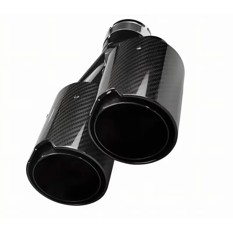 63 mm Inlet x 101 mm Outlet Carbon-Fiber Dual Exhaust Tip