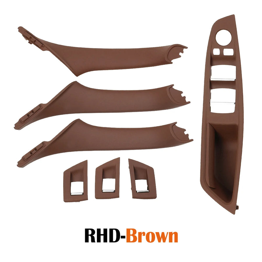 LHD RHD Beige Black Brown Oyster Car Interior Door Armrest Inside Pull Handle Set for BMW 5 Series F10