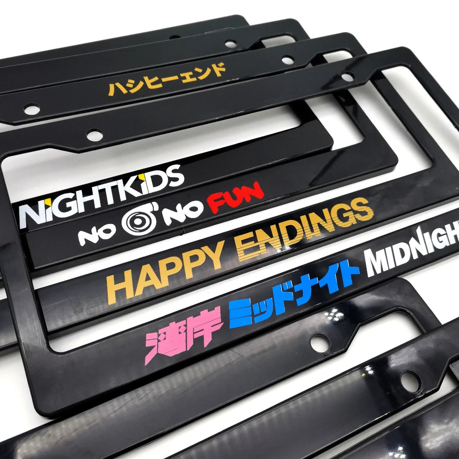 Universal JDM Racing Style ABS License Plate Frames – Pair