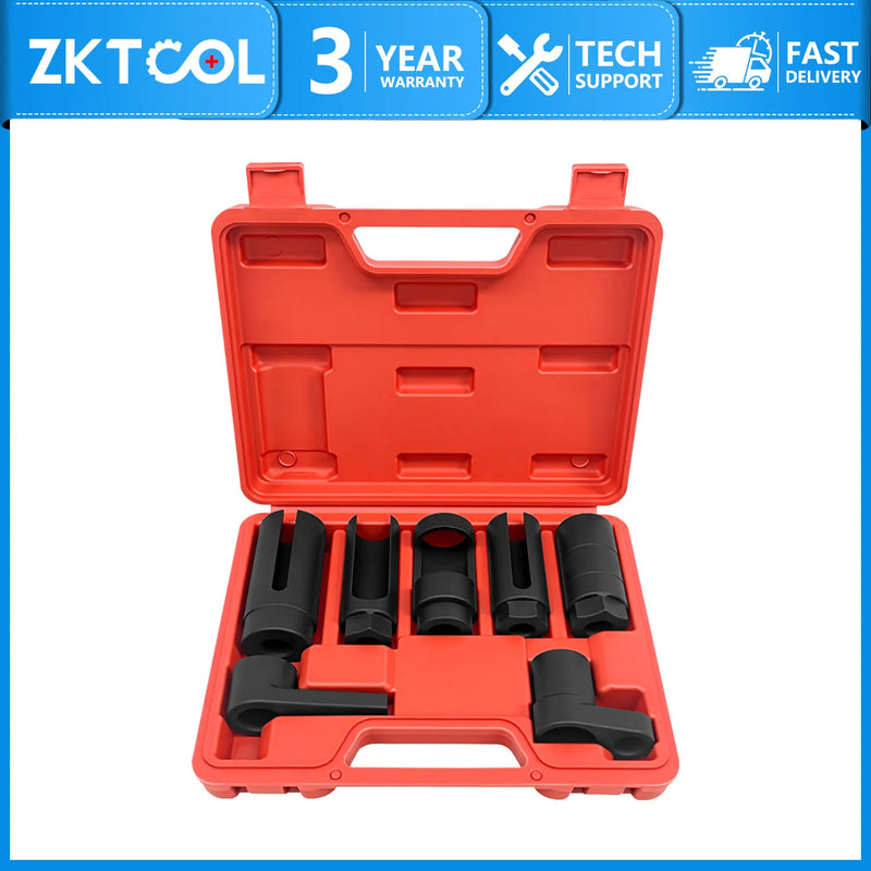 7-Piece Oxygen Sensor Socket Set, 22/27/29mm