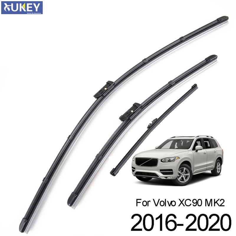 Front & Rear Windshield Wiper Blade Set for Volvo XC90 MK2 Not Fit 2016-2019