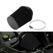 Universal 3 Inch 76mm Air Intake Cone Filter Black Air Filters