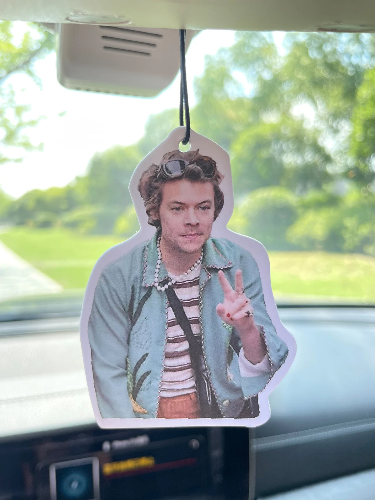 Harry Styles Peace Sign Hanging Car Air Freshener