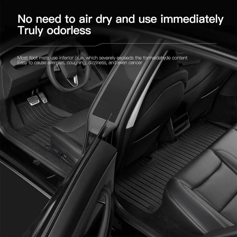 TPE All-Weather Floor Mats and Cargo Liner Set for Tesla Model 3 2021 2023 Model 3 Highland 2024