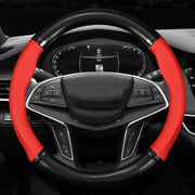 Hand-Stitch Steering Wheel Cover – 38 cm, O/D-Shaped Options