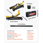 Low-Profile Hydraulic Floor Jack – Multiple Capacity Options