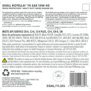 Shell Rotella T4 Triple Protection 15W-40 Diesel Engine Oil, 3 Gallon