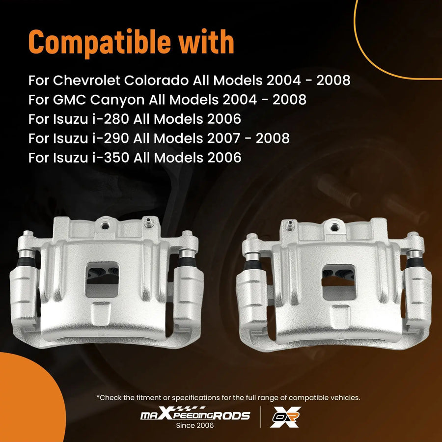Front Brake Caliper Set for 2004–2008 GMC Canyon