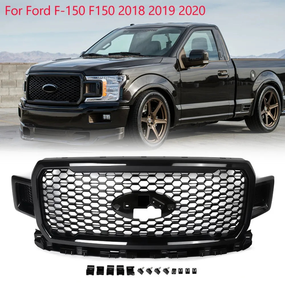 Gloss Black Front Grille for 2018–2020 Ford F-150
